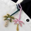 DIY Felt Patch Brooch Pearls Tassels Handmade Rhinestone Beaded Coconut Tree Crystal Bag Lanyard Patch Beading Applique Patch