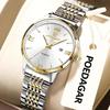 POEDAGAR Top Original Woman Wristwatch Waterproof Luminous Date Ladies Watch High Quality Stainless Steel Quartz Watches