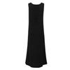 2024 Spring Women's Solid Color Cotton Linen A-line Tank Dress - French Loose Fit, Round Neck.
