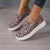 Leopard Print Large Size Canvas Shoes Women's Autumn New Casual Flat One-pedal Lazy Shoes