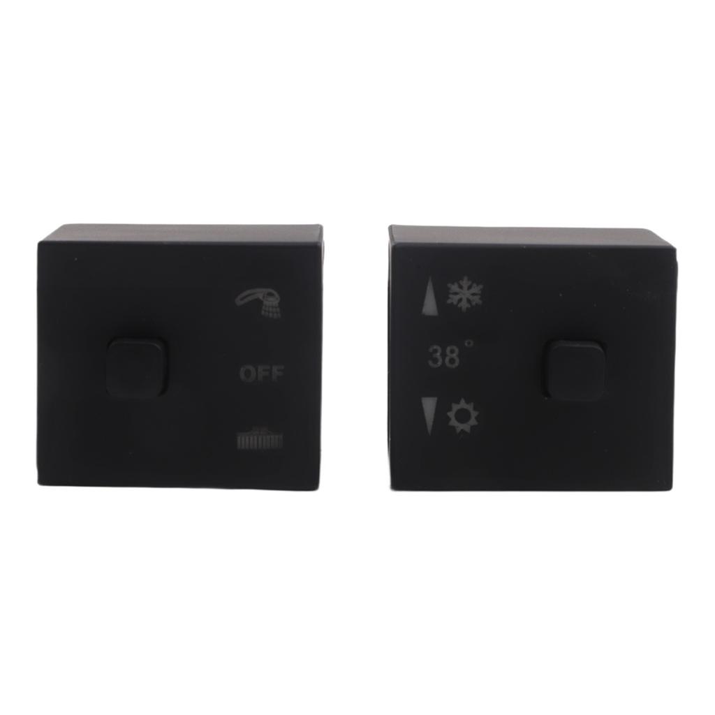 Modern Black Square Shower Thermostatic Handle Knob with Clear Markings