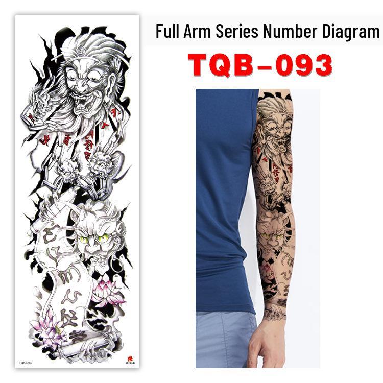 Waterproof Full Arm Customizable Big Flower Tattoo Stickers - TQB081-100