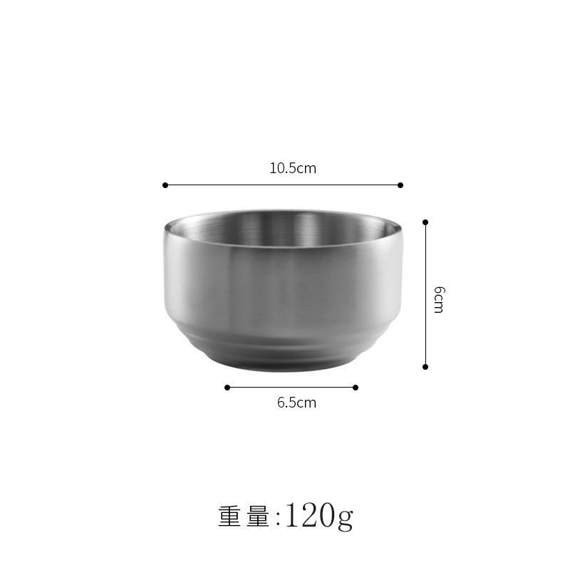 

Korean Style 304 Stainless Steel Double Wall Insulated Bowl with Lid Golden Soup Rice Bowl for Kids Family