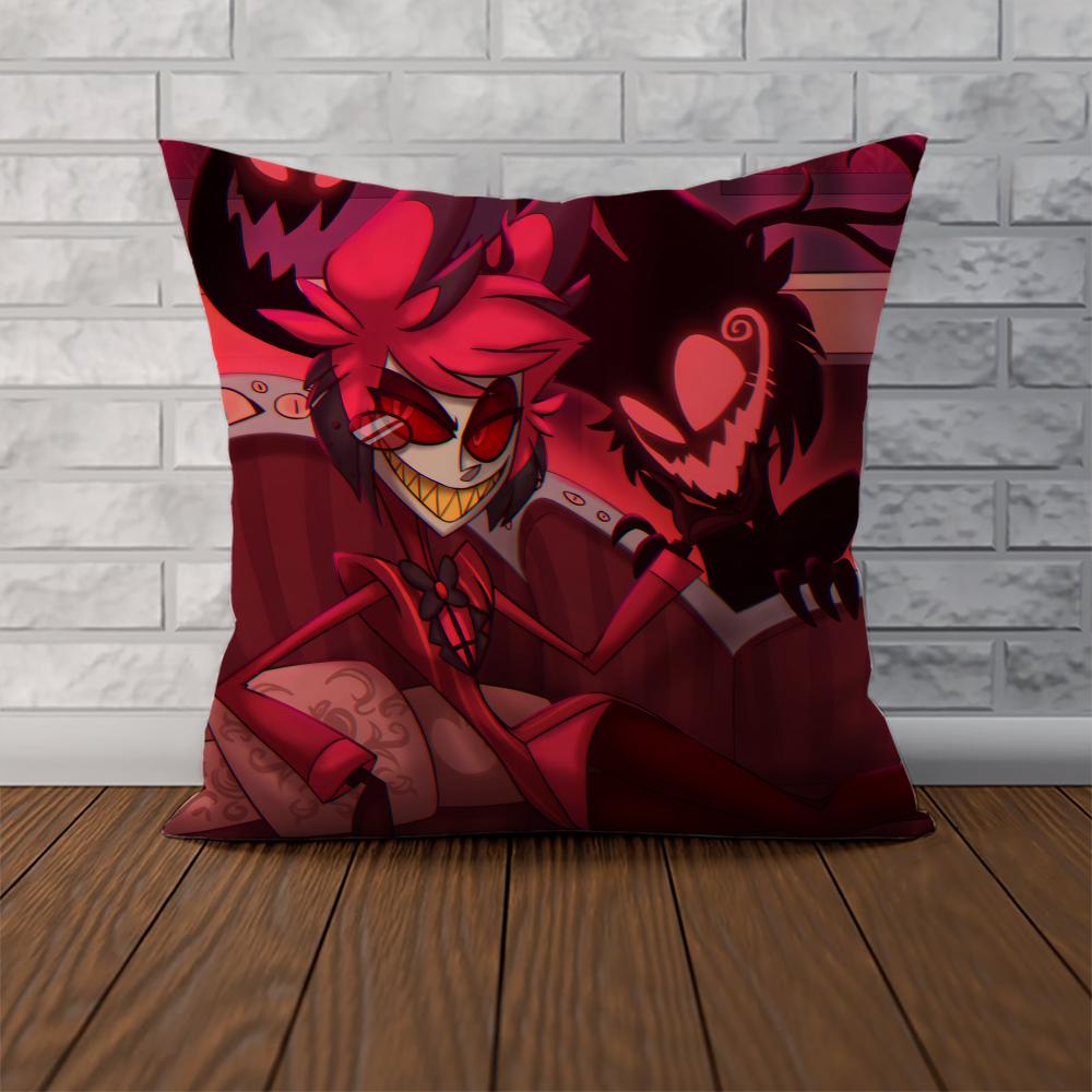 Hazbin Hotel Alastor Pillow Case For Car Sofa Decorative Home Doublesided Print Plush Square Throw Pillow Cushion Cover