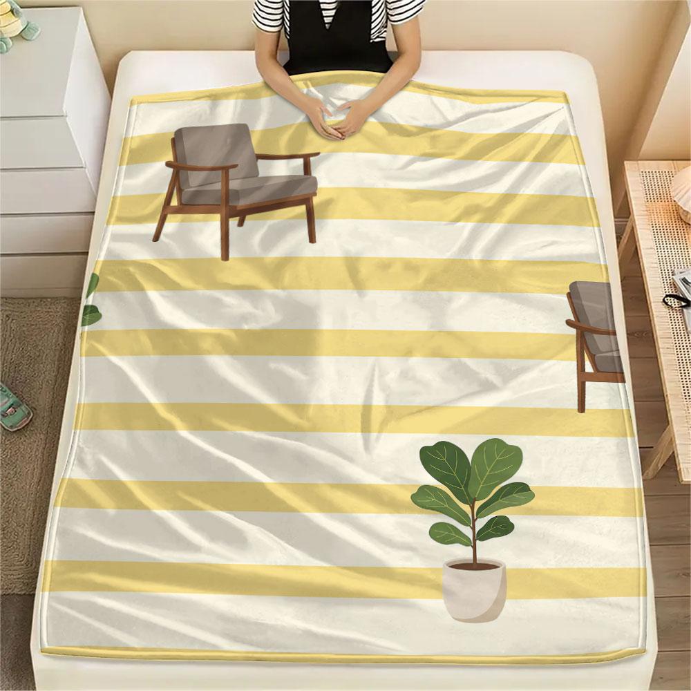 1 Stück Flanelldecke mit Zimmerdruck, geeignet für alle Jahreszeiten, für die Mittagspause, Wärme und Komfort, Weihnachtsgeschenke, Feiertagsgeschenk