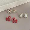 925 Sterling Silver Year of the Horse Diamond-Inlaid Earrings: Light Luxury Chinese Style Fashion Accessories for Women