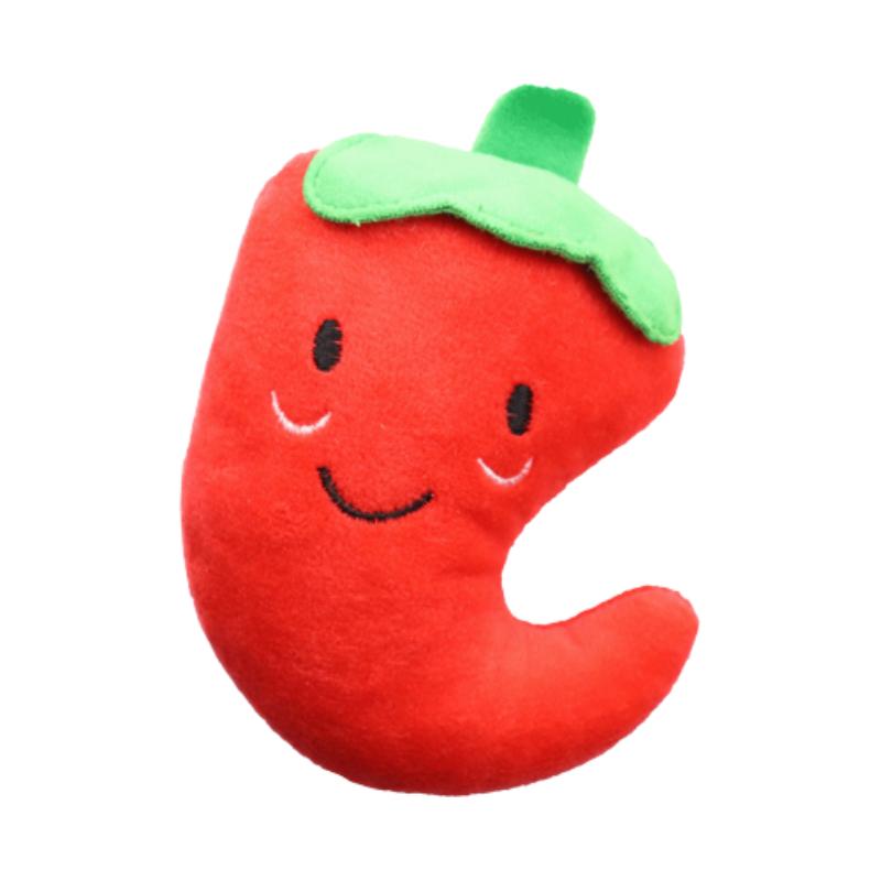 

Собака Домашний питомец Жевательные Плюшевые Игрушки Морковь Перец Баклажан Тыква Куклы Писк Звук Щенка Pepper