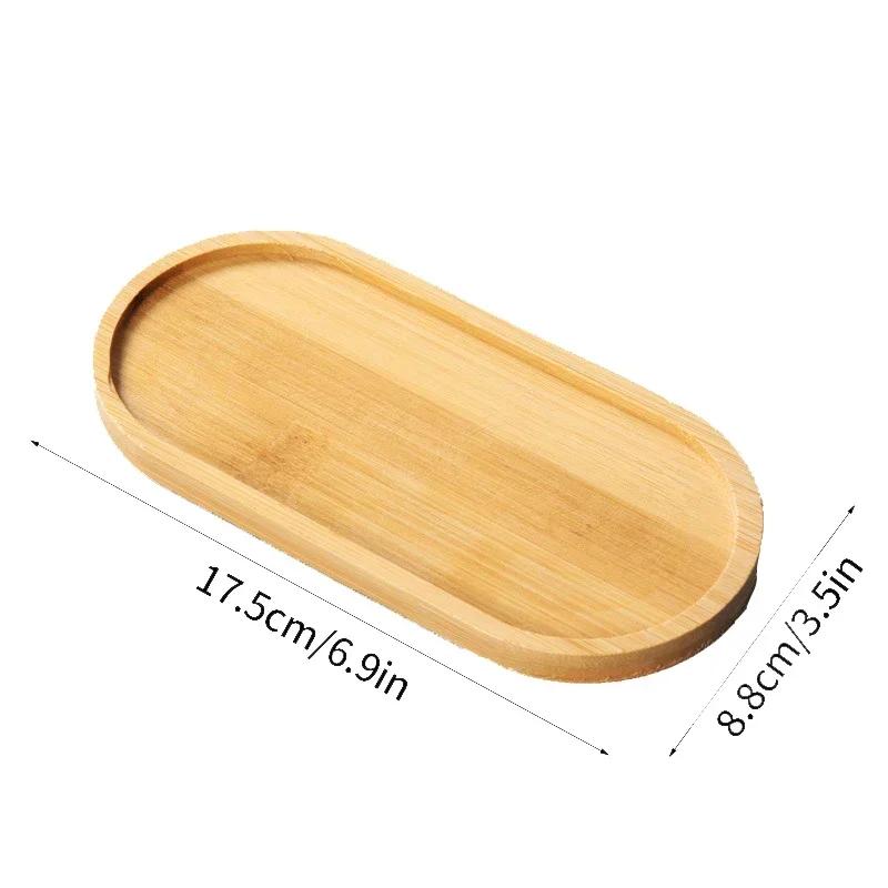 Multi Bamboo Tray Wood Saucer Flower Pot Tray Cup Pad Coaster Plate Kitchen Decorative Plate Creative Coaster Coffee Cup Mat