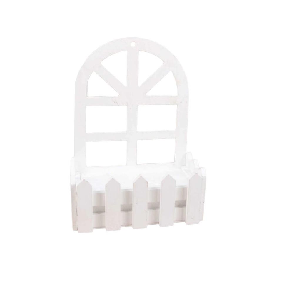 Hanging Garden Fence Flower Pot Picket Fence Design Wall Mounted Flower Container Wall Decor