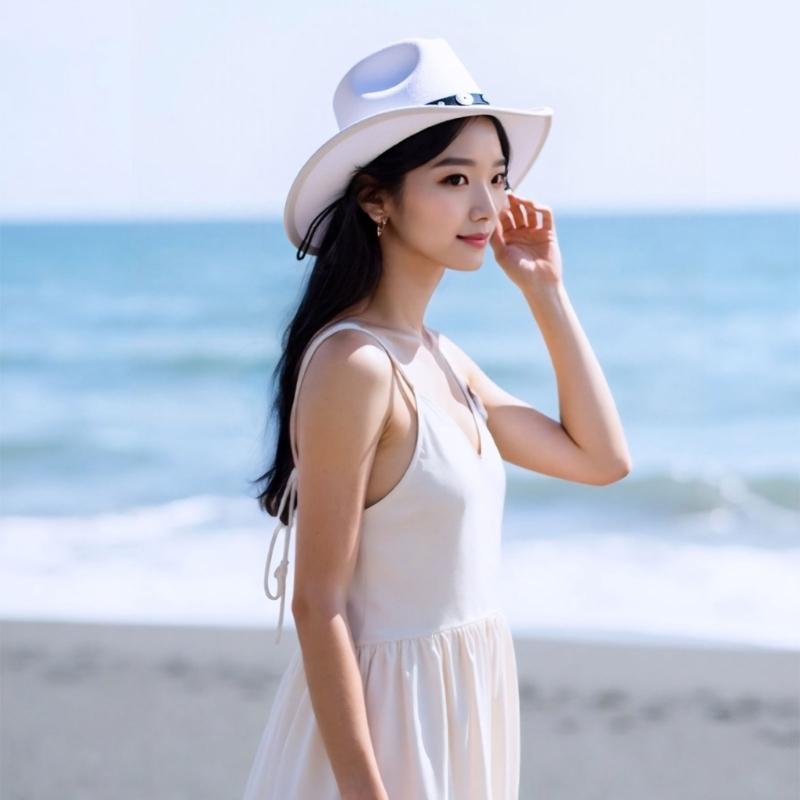 European Wool Rolled Design Unisex Sun Hat For Outdoor Travel