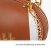 Women's Rugby Soft Bag Contrast Color Letters Trendy Fashion Niche Handbag