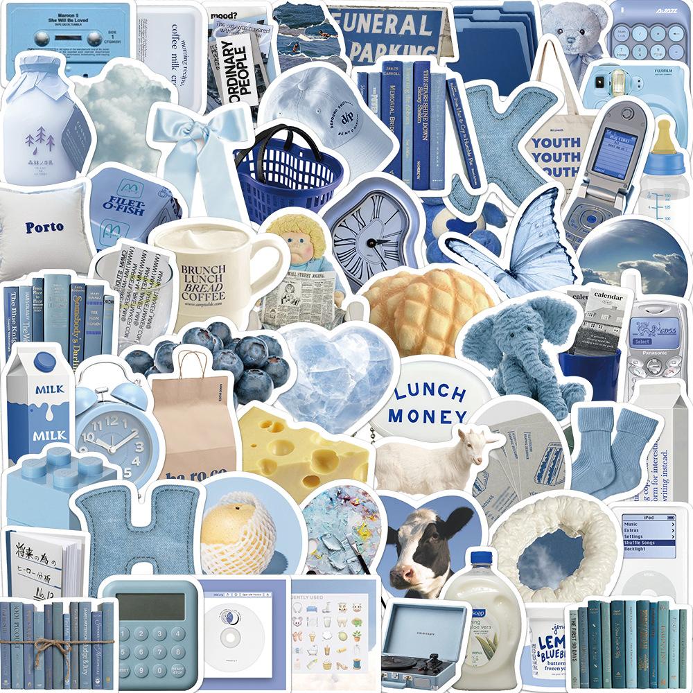 50 Cartoon Ins Style Milk Cookies Doodle Stickers Decorative Suitcase Water Cup Guitar Waterproof DIY