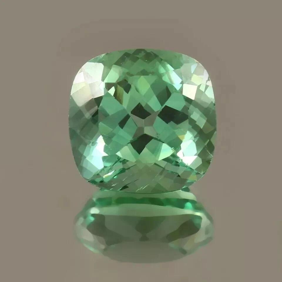 6-8 Ct Natural Awesome Ceylon Green Sapphire Cushion Fabulous Gemstone