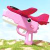 Handheld Foam Airplane Launcher with Dinosaur Design Outdoor Flying Toy for Kids 8-15m Range Lightweight Fun Gift for Boys Girls