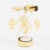 Gol2026 Christmas Tree Snowman Santa Birthday Angel Fairy Spinning Rotating Carousel Candle Holder Tealight Drop Shipping
