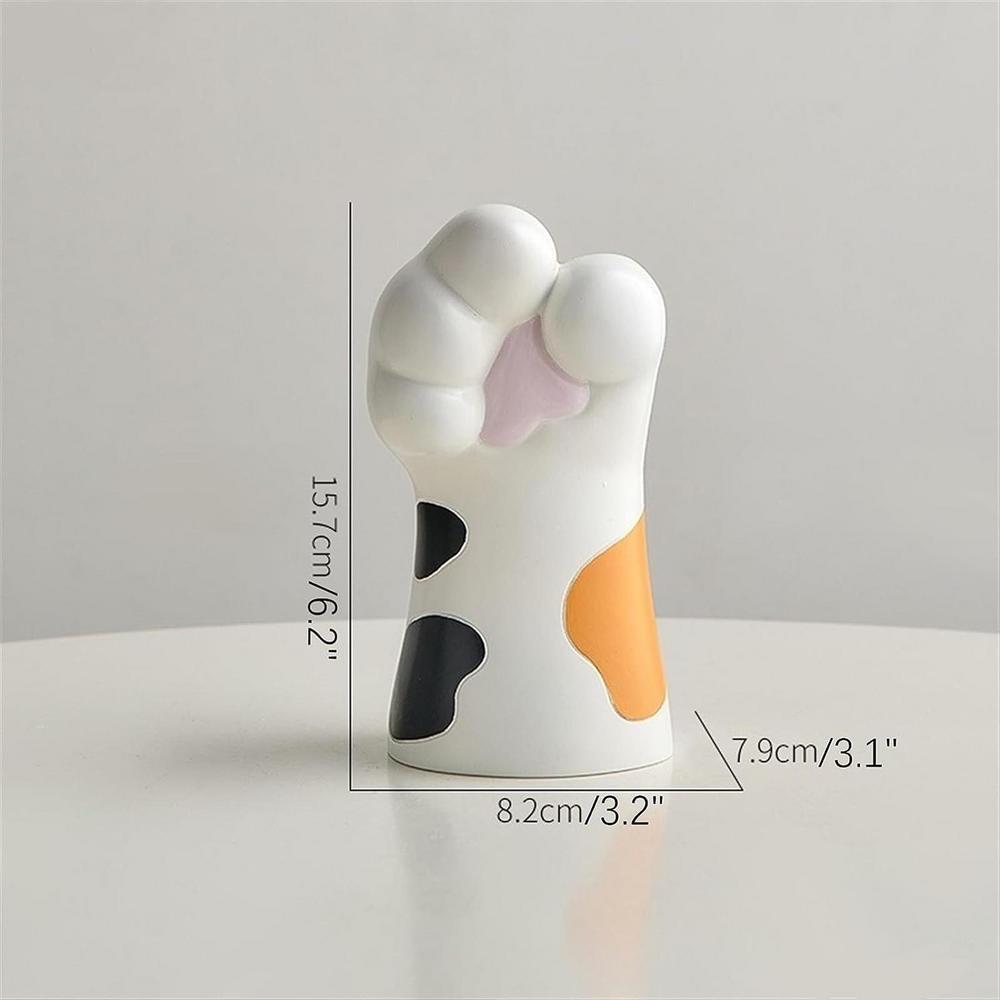 Cat Paw Vase Cute Cartoon Cat Claw Flower Vase Resin Craft Ornament Table Centerpiece Decor Modern Living Room Decoration