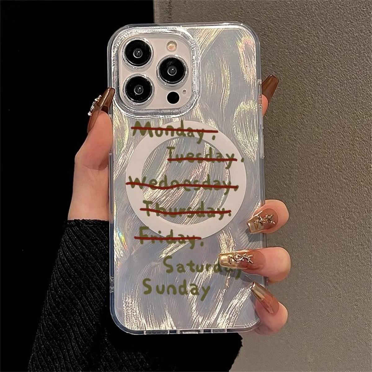 

New Feather Yarn Magnetic Suction Shell Imd Feather Yarn Mobile Phone Case Strong Magnetic Suction Ring For iPhone 16PROMAX