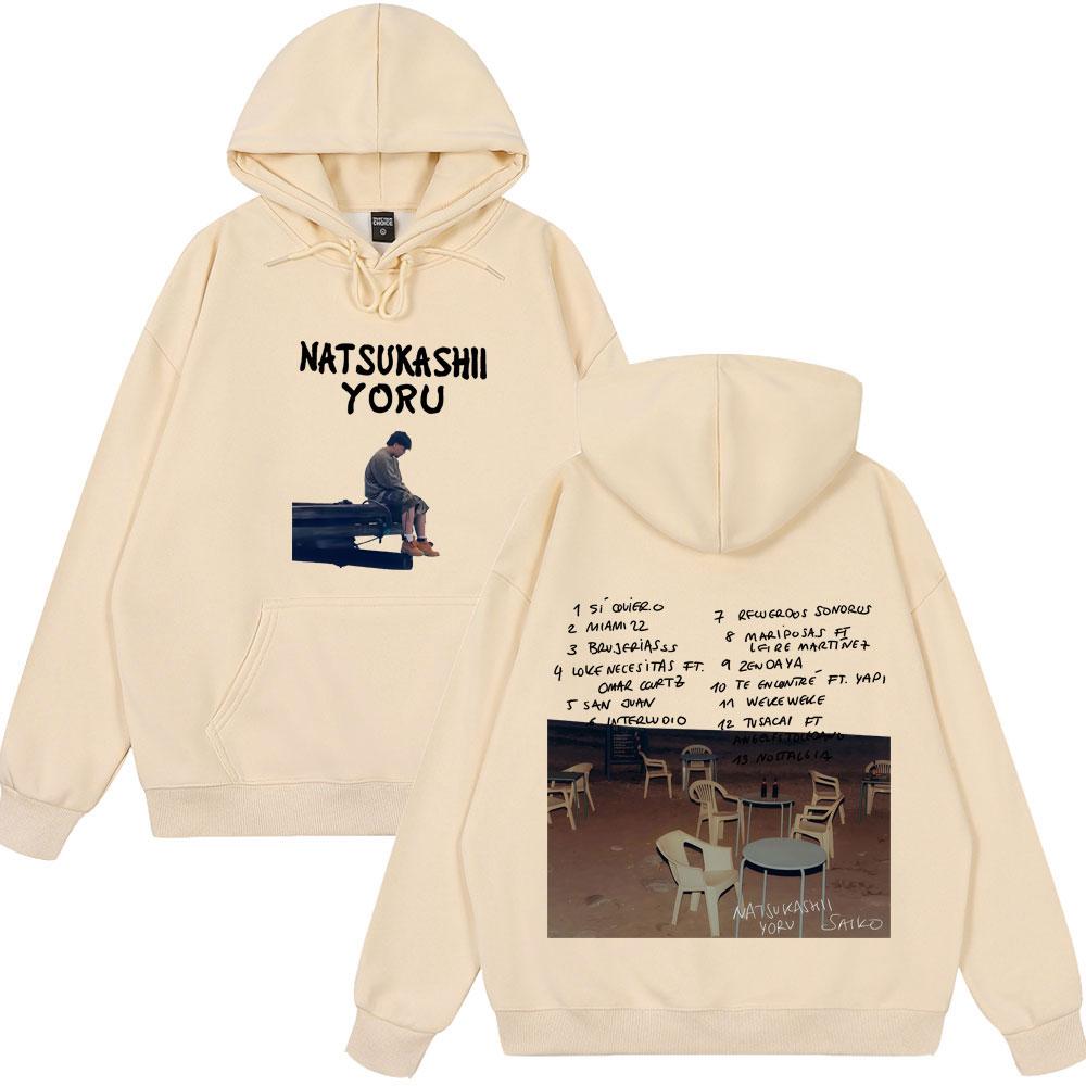 Rapper SAIKO Natsukashii Yoru 2025 New Album Couple Hoodies Winter Harajuku Sweatshirt Men's Hip Hop Hoodie Couple Style Clothes