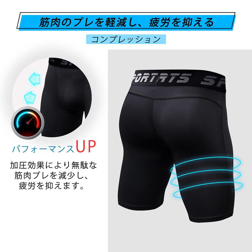 Nesseo Compression Sports Training Base Layer Power Stretch Sports Compression Size Men's Shorts, Shorts, Underwear, Tights, Protection,