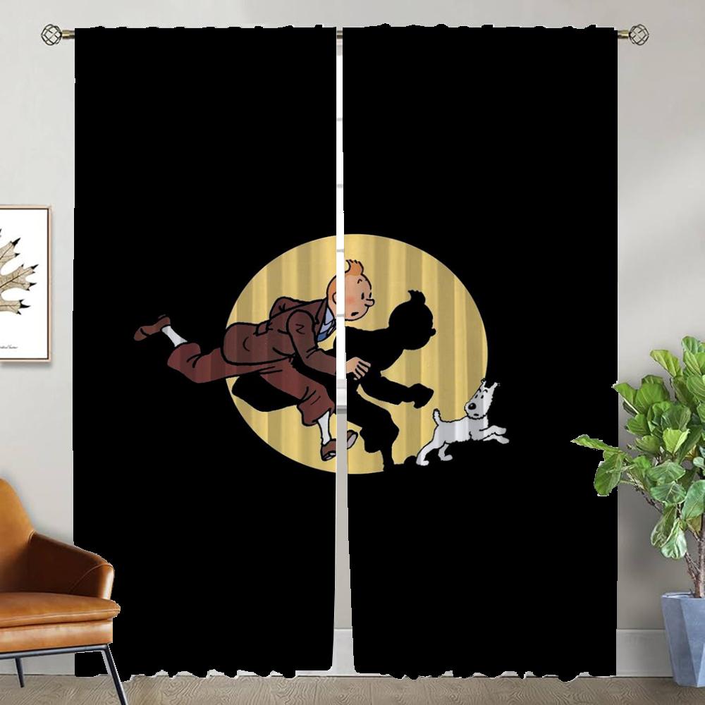 

Tin-tines Blackout Curtain for Room 2 Panel Elegant Room Curtains Partition Shades Home Interior Curtains Halloween Decoration W50xH70cmx2pcs-CL