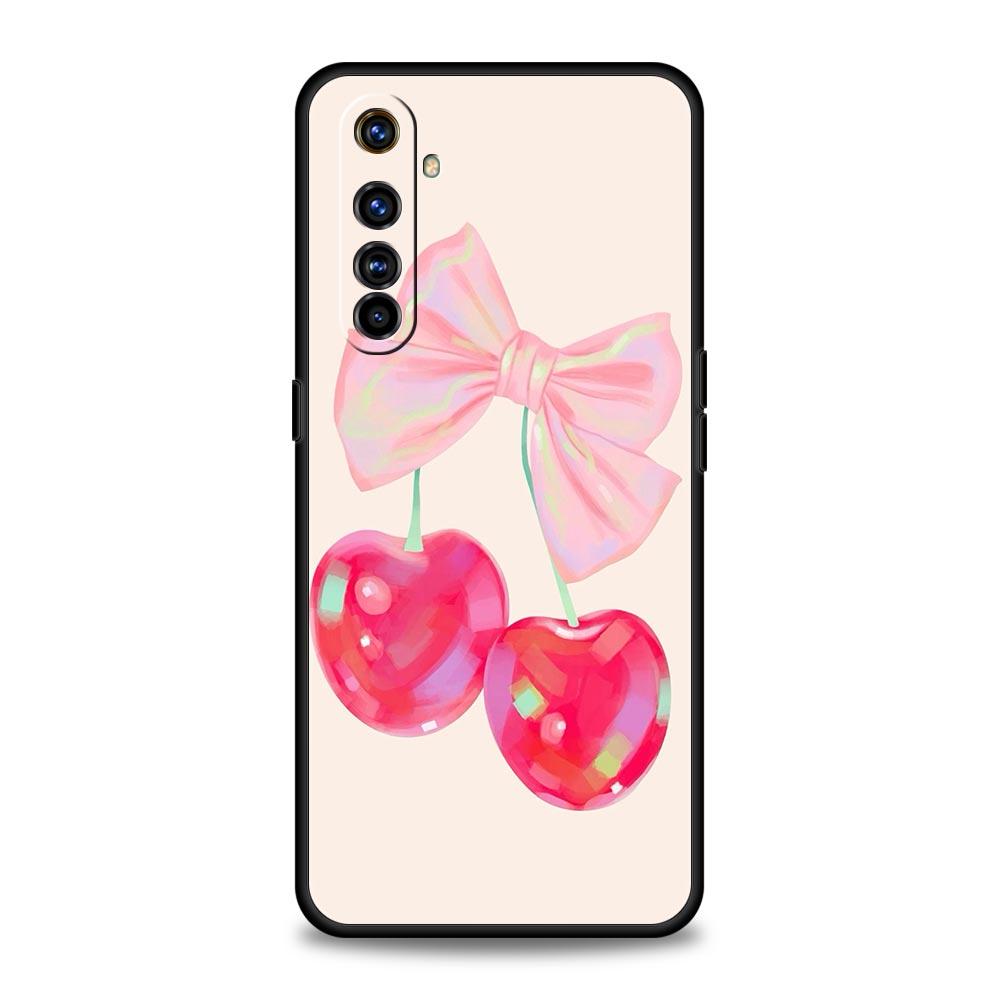 

Милый чехол для телефона с вишневым бантом для Realme 12 11 10 9 8 5G 7 6 GT5 GT3 GT2 Pro Plus C21 C11 C25 C35 Для Realme GT Neo 2 3 3T 5 Чехол For Realme 6