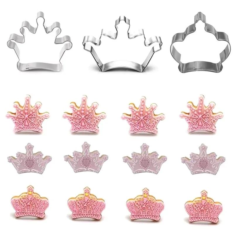 Kitchen Baking Small Tools 3 Pcs/set of Stainless Steel Fondant Biscuit Mold Cutter Pastry Cake Decoration Accessories Supplies