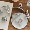 Silver Cold Wind Hair Clip Women High-end Hair Texture Shark Clip Simple Love Hair Accessories