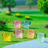 Luminous Chubby Hexagonal Dragon Figurine Cute Diy Decorative Accessories, Micro-Landscape Resin Small Ornaments