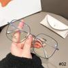 Fashion Large Frame Anti Blue Light Glasses Metal Frame Glasses Lightweight Comfortable Transparent Glasses For Women Men