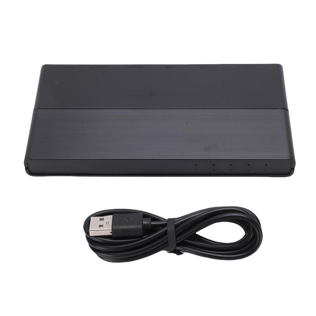 HD Multimedia Interface Splitter 1 in 4 Out 4K 60Hz HD Splitter Extender for Business Meetings Home Entertainment