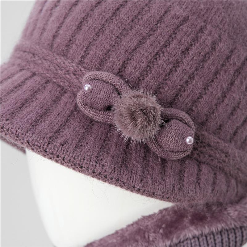 Hat Women's Autumn and Winter Knitted Hat Warm and Cold Hat Wool Hat