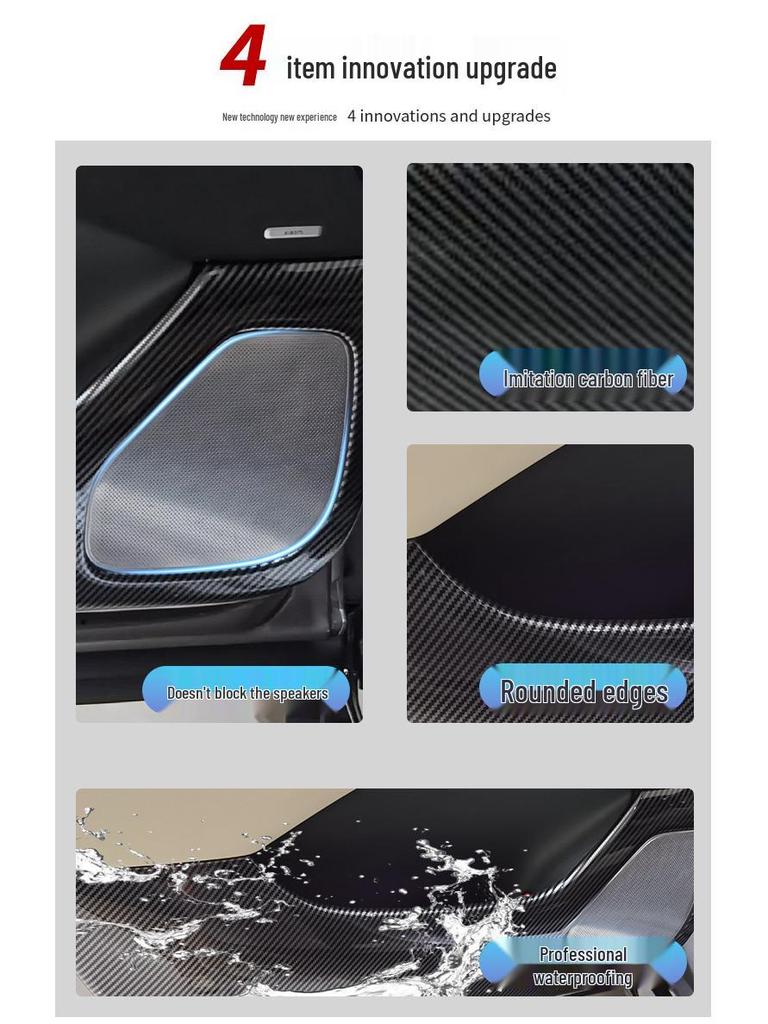 Xiaomi YU7 Tür-Anti-Kratzmatte mit Karbonfaser-Muster: Innenraum-Schutzaufkleber