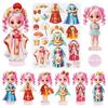 Magnetické oblékací panenky, Papírové panenky pro dívky ve věku 4-10 let, DIY princeznovská magnetická oblékací panenka, sada na hraní na profese k narozeninám
