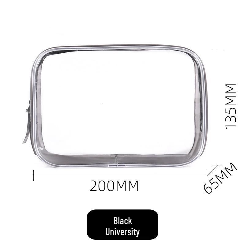 

Прозрачная водонепроницаемая ПВХ косметичка - Портативная, многофункциональная дорожная сумка для хранения умывальных принадлежностей на молнии.