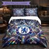 Set Biancheria da Letto Chelsea FC Modello 3 Pezzi Morbida Copripiumino in Microfibra con Federe per Camera da Letto