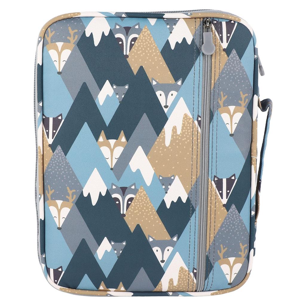 96 Slots Colored Pencil Case Nylon Multi Layer Large Capacity Art Student Storage Pencil Bag for Refills Colored Pencils