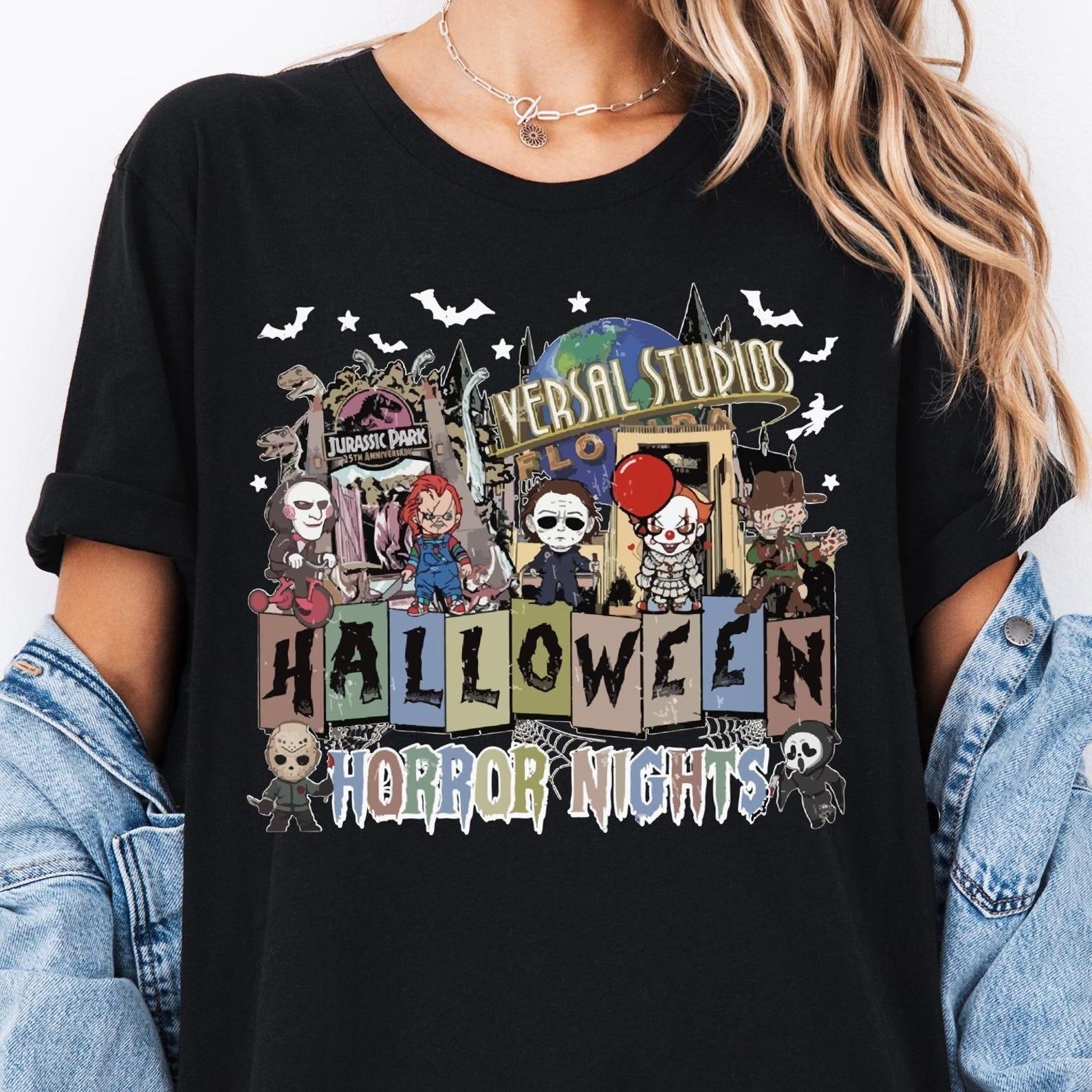 Футболка Universal Studios Halloween Horror Nights, Хэллоуинская футболка ужасов 4XL
