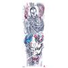 Waterdichte tattoo stickers voor de hele arm: Jezus, Maagd Maria, Kroon, Leeuw-ontwerp