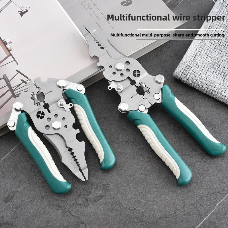 Foldable Wire Stripper Pulley Design Multi-function Electrician Wire Splitter Wire Winding Pliers Crimping Pliers Hand Tool