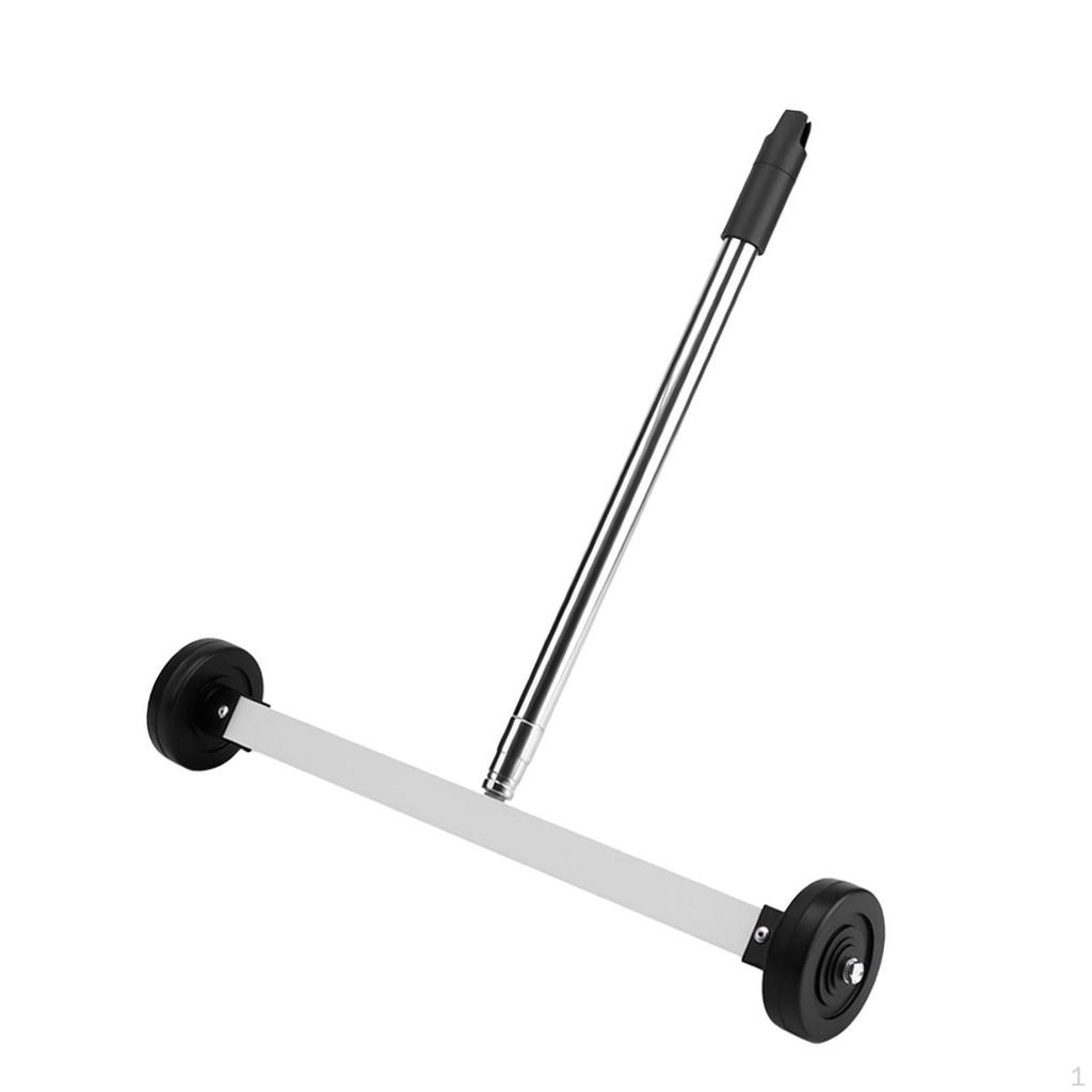 Portable Pick Up Sweeper Screws Parts Metal Debris Collector with Wheels for Garage
