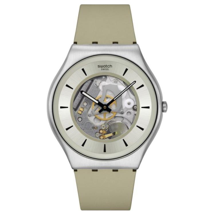 

SWATCH Essentials Кварцевый механизм Водонепроницаемость 30м Унисекс Часы 42мм Серебристый Циферблат Корпус из Нержавеющей Стали SS07S145 Silver Dial