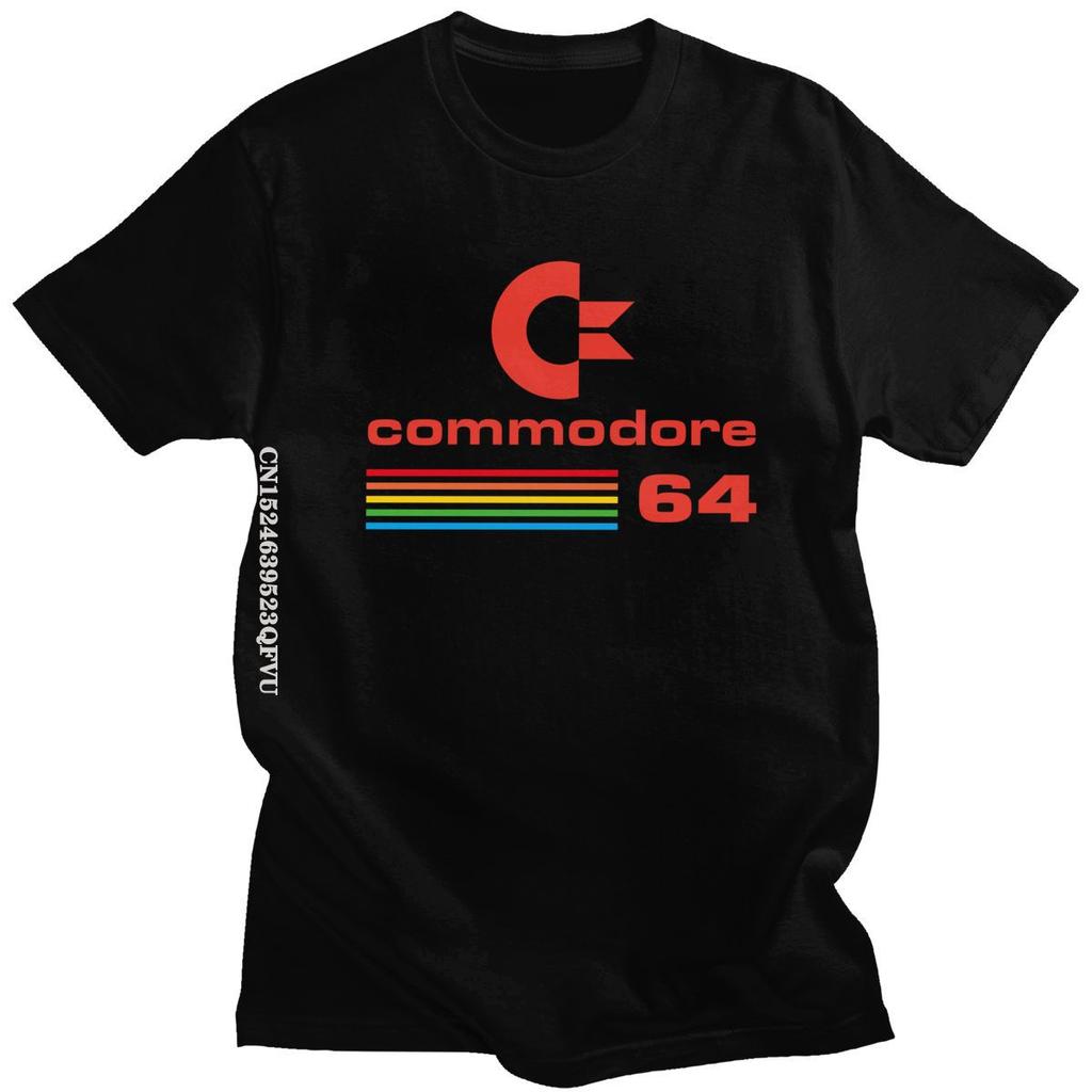 Commodore 64 Tshirts Streetwear Tshirt Men Cotton C64 Amiga Computer Geek Nerd Tee Tops Streetwear Mend Fashion T Shirt Harajuku