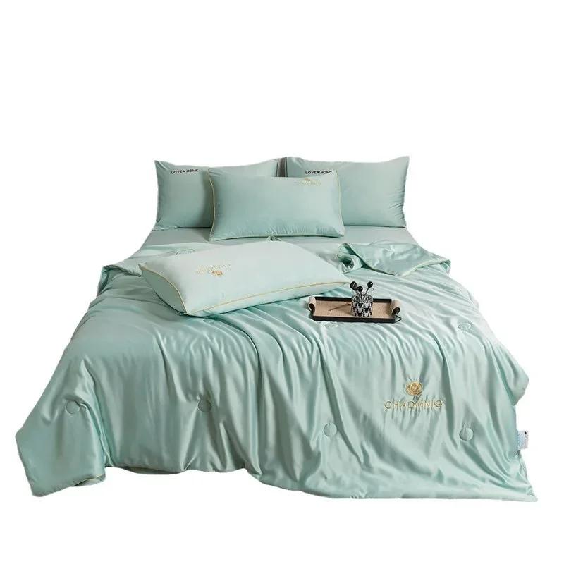Ice silk, soybeans, summer cool bedding, two person air conditioning, sleeping naked, skin friendly and comfortable
