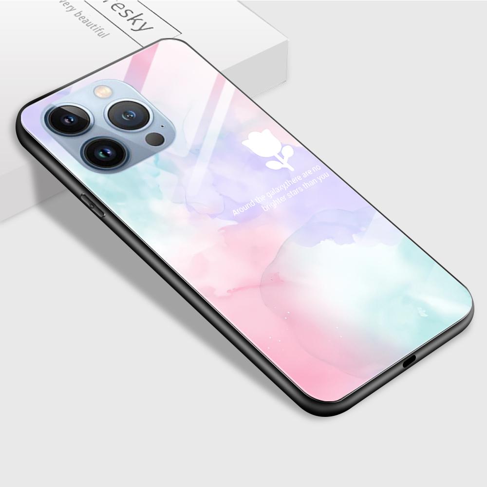 Tempered Glass Phone Case For Redmi 10 12 13 14C A5 Note9 Note10 Note12 Note14 Xiaomi 11Lite 14T 15 PocoC75 PocoX3 Soft Edge Shockproof Smooth Shell