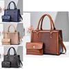Stylish Two Piece Crocodile Pattern Mom Bag Chic Fashionable Shoulder Tote Bag In Black And Burgundy