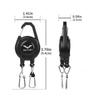 1/2Pcs Retractable Badge Holders Double-Headed Retractable Belt Clip Lanyard Badge Holder Pull Reel With Steel Cord For Fishing