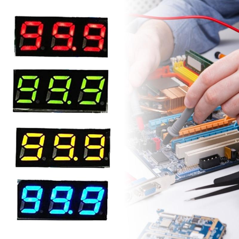 10Pieces Voltage Tester Mini Digital DC Voltmeter with 0.28 Inch LED Display Display Voltage Tester Meter DC 0-100V