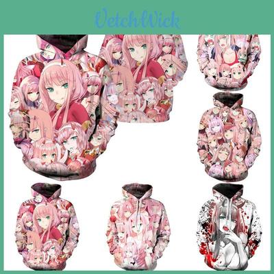 Hanorac Unisex Confortabil și Elegant cu Model Anime Darling In The Franxx Zero Two