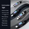120W Colorful Luminous Charging Cable for Type-C Devices (Compatible with Huawei, Xiaomi, and Apple)
