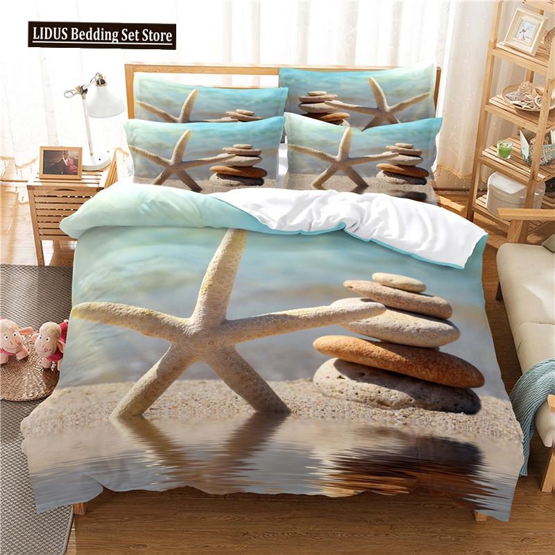 Morski Krajobraz Krzesło Plażowe Chmura Zestaw Poszewki na Kołdrę Rozmiar King Queen Poszwa na Kołdrę Dla Nastolatków Poliestrowy Zestaw Pościeli z Poszewką na Poduszkę
